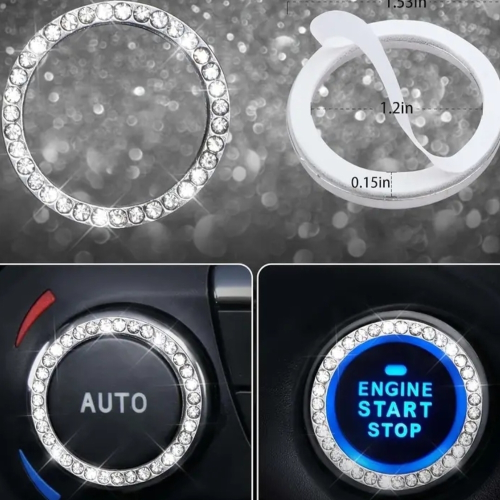 Sparkling Rhinestone Car decor set - Picture 7 of 9